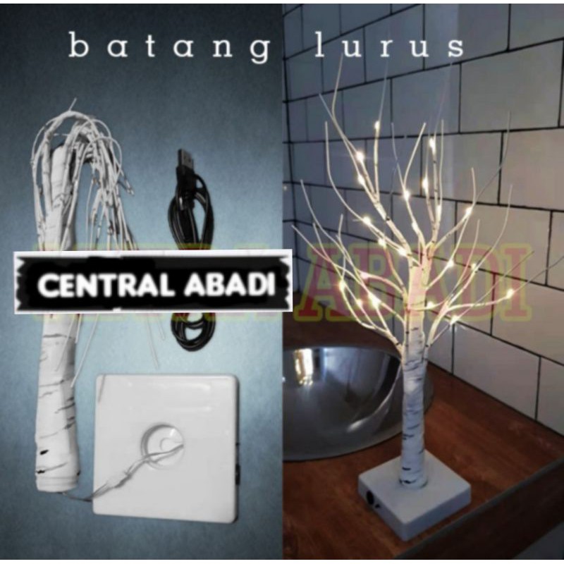 Dekorasi lampu tidur Ranting pohon