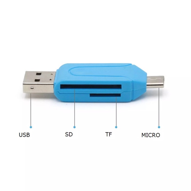 USB OTG + TF Card Reader Mini 2in1 Micro SD Card Reader Transfer Data Adapter Memory HP PC