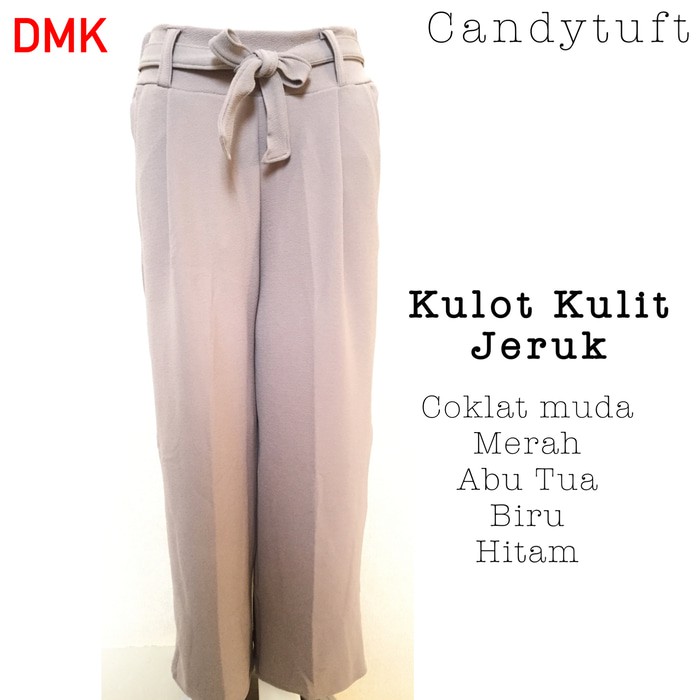 [EbryStore]   Celana Kulot Bahan Kulit Jeruk 1293 Celana Kulot Panjang Warna