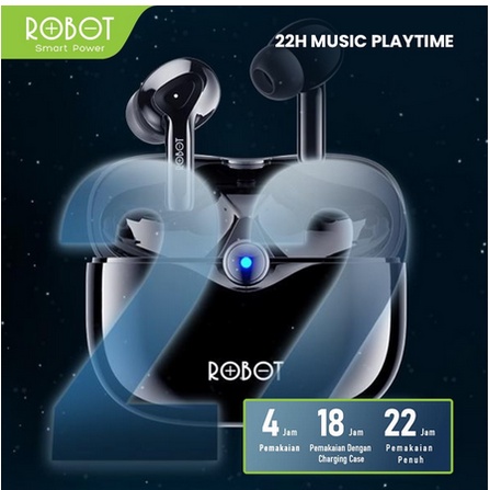 ITSTORE ROBOT T30 HEADSET BLUETOOTH 5.3 EARPHONE AIRBUDS TRUE WIRELESS