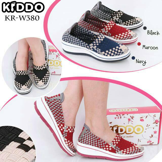 Sepatu KIDDO Rajut W380 WEDGES ORIGINAL