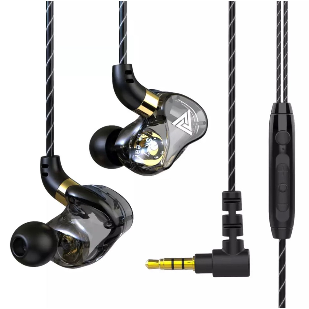 QKZ SK7 IEM Earphone Basshead - with Mic - Dynamic Driver  - Garansi Resmi 6 Bulan