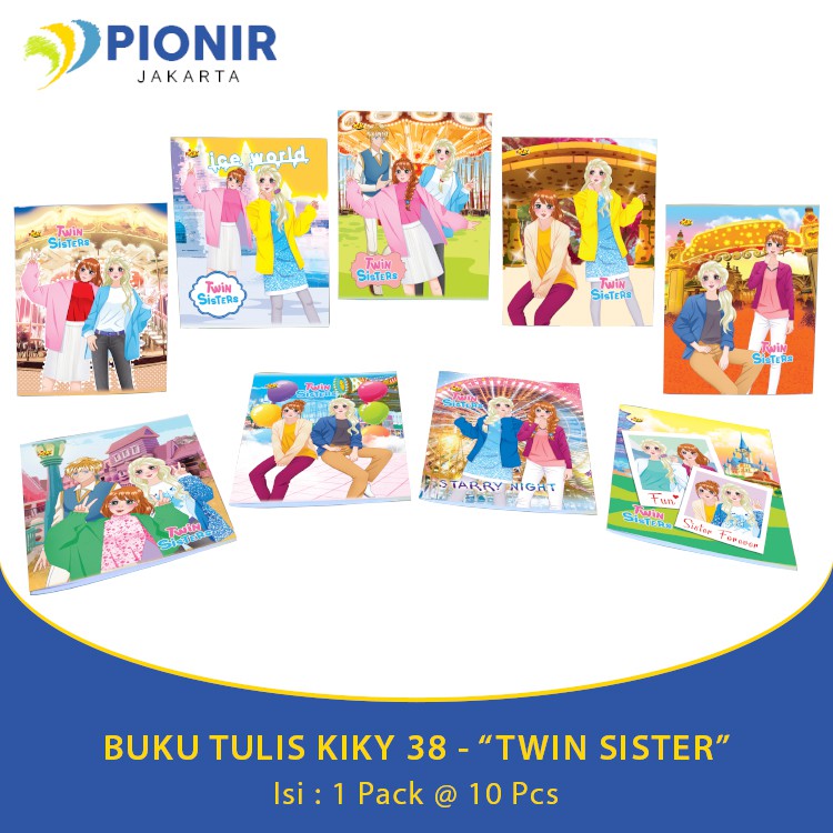 

BUKU TULIS KIKY 38 - "TWIN SISTER" (1 PACK = 10 PCS)