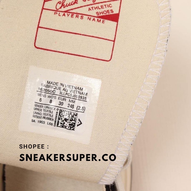 (PREMIUM) Sepatu Converse 70s High Egret Black White - c70sh-4