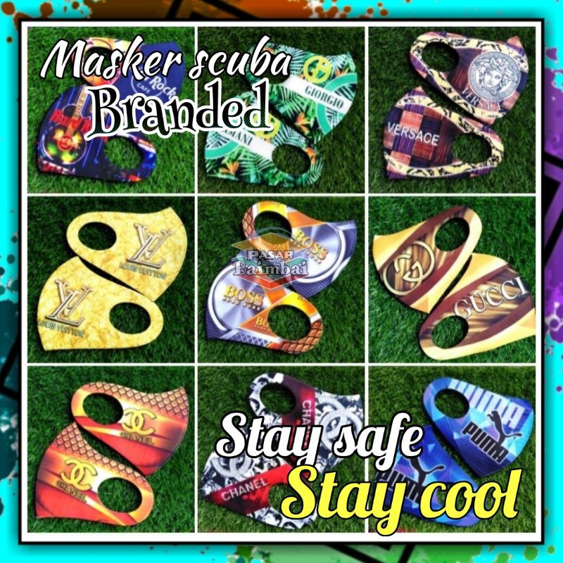 MASKER SCUBA DEWASA PRINTING BRANDED MASKER PELINDUNG WAJAH MASKER LOGO MASKER KAIN BANJARMASIN
