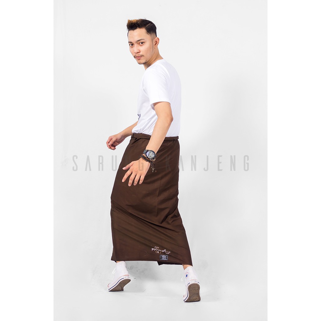 SARUNG KANJENG| SARUNG PURE SOGAN|SARUNG POLOS COKLAT SOGAN ORIGINAL