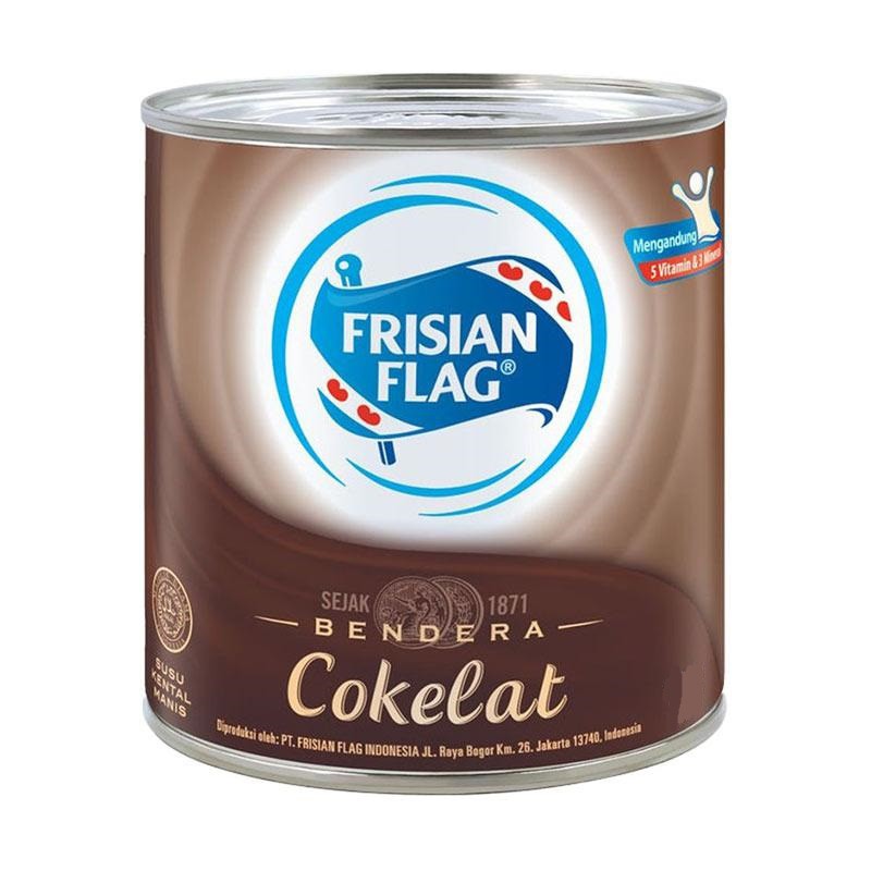 Frisian Flag Susu / Susu Bendera Full Cream Kaleng 370 Gram Cokelat