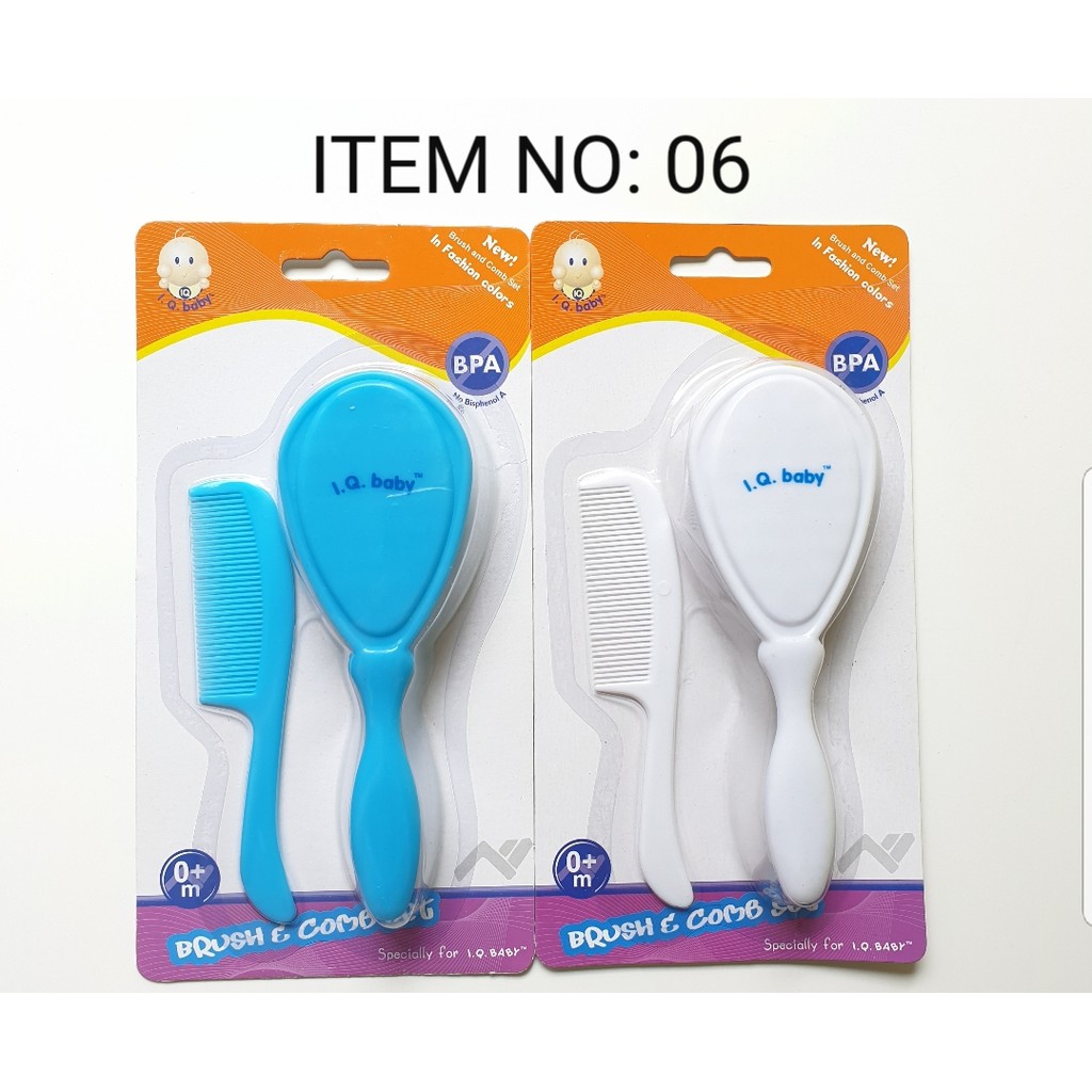 I.Q. BABY Brush & Comb Set | 1 set Sisir Bayi | Sisir Brush | Sisir Bayi Lembut | Sisir Rambut Bayi 