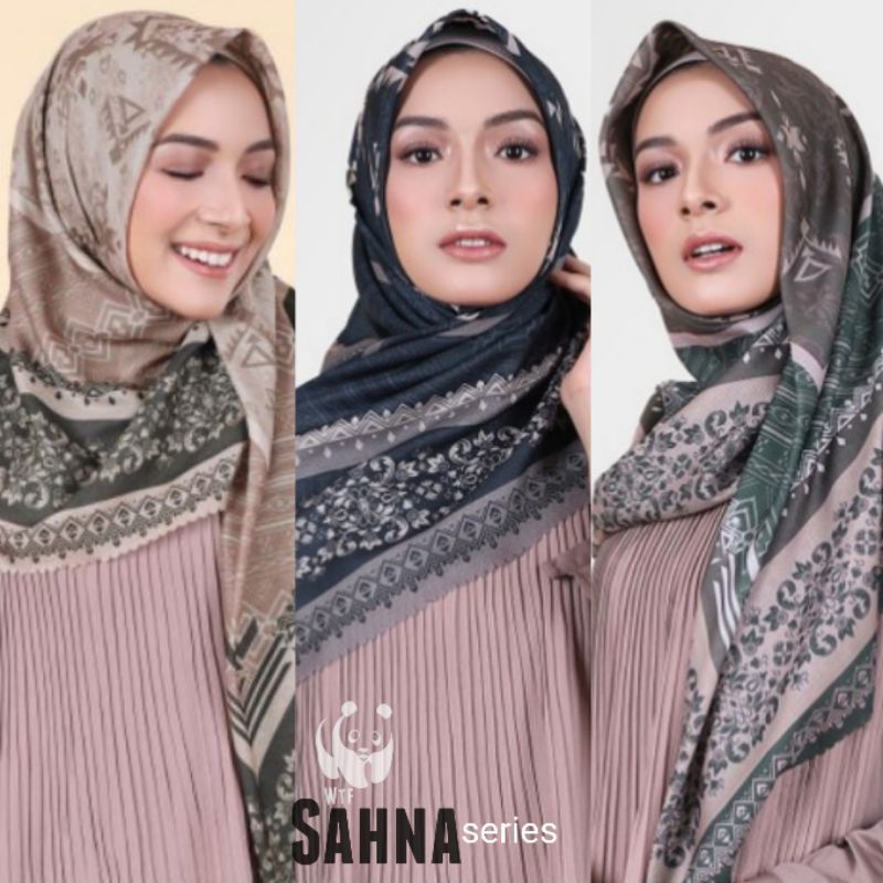 HIJAB VOAL SEGIEMPAT MOTIF || SAHNA series