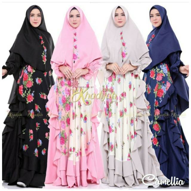 Gamis syari by khadijah/gamis syari kombinasi