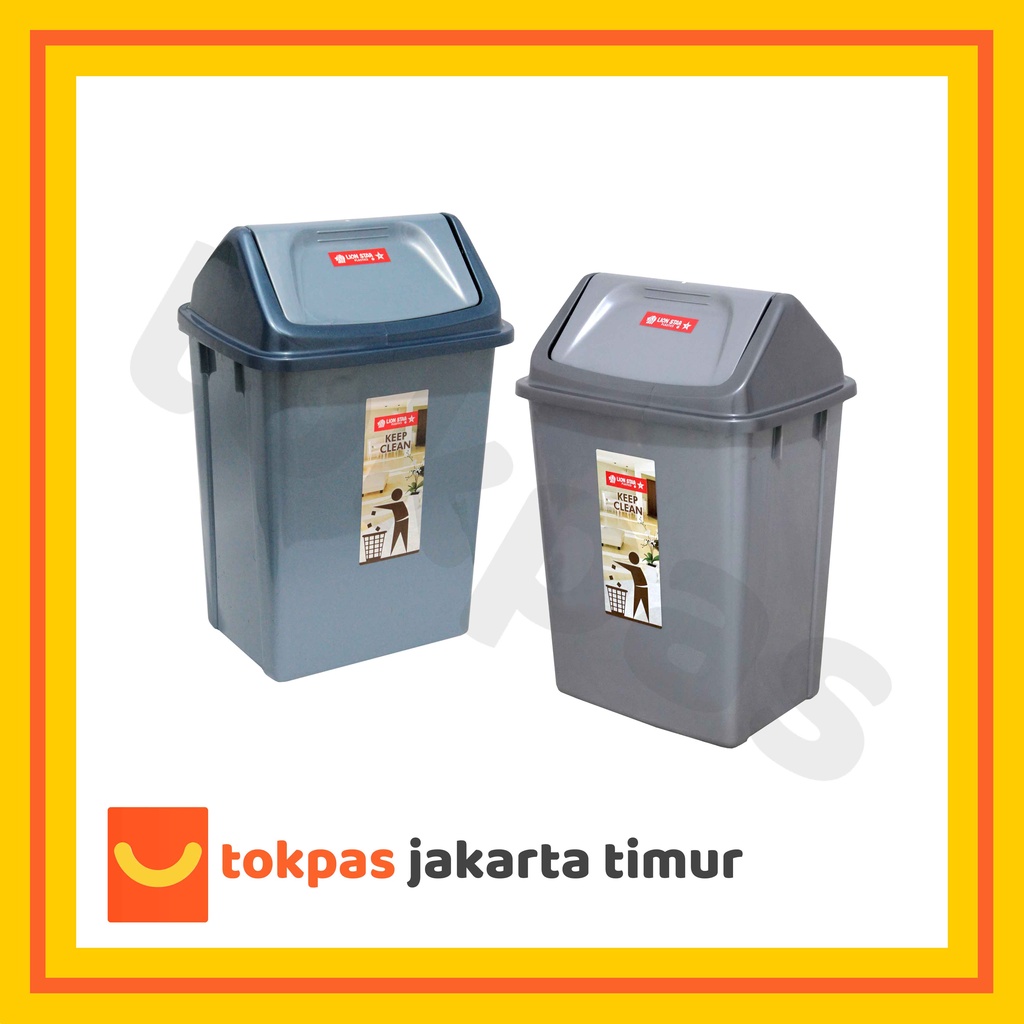 [TERMURAH] Lion Star Tempat Sampah Segi Tutup Goyang Tempat Sampah Swing Bin Untuk Dapur Tempat Samp