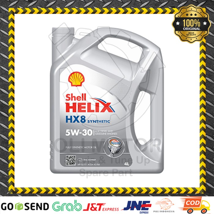 Oli Mobil Bensin Diesel Full Sintetik Shell Helix Hx8 5w-30 SN PLUS 4L