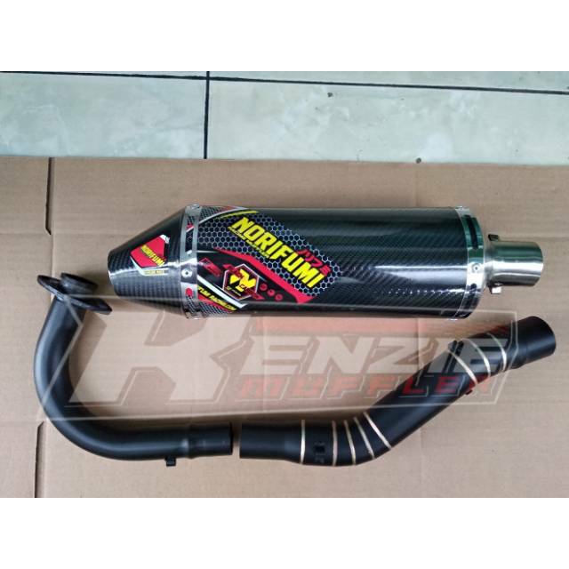 Knalpot NORIFUMI karbon PNP motor YAMAHA X-RIDE 125cc