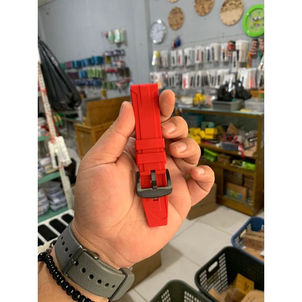 Strap Tali Jam Tangan Silicon Expeditio Alexandre Christie Merah 24MM