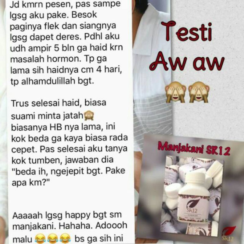 MANJAKANI KAPSUL SR12 / PROMIL / SOLUSI KEPUTIHAN / ATASI MASALAH KEWANITAAN / MANJA SR12 / OBAT KISTA / SR12 HERBAL SKINCARE BPOM BUTIR / PROMIL / SOLUSI KEPUTIHAN / ATASI MASALAH