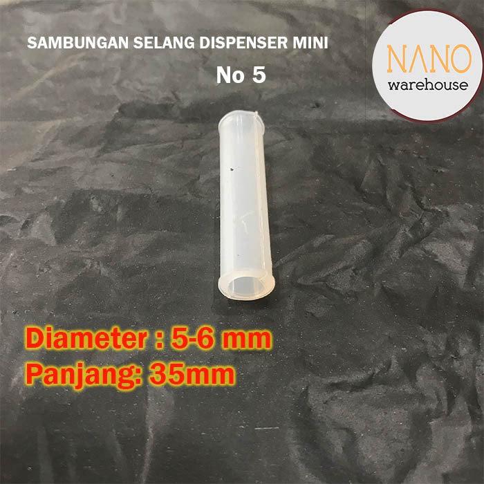 Selang Karet Silicone Dispenser Air Panas Model Lurus Mini NO 5