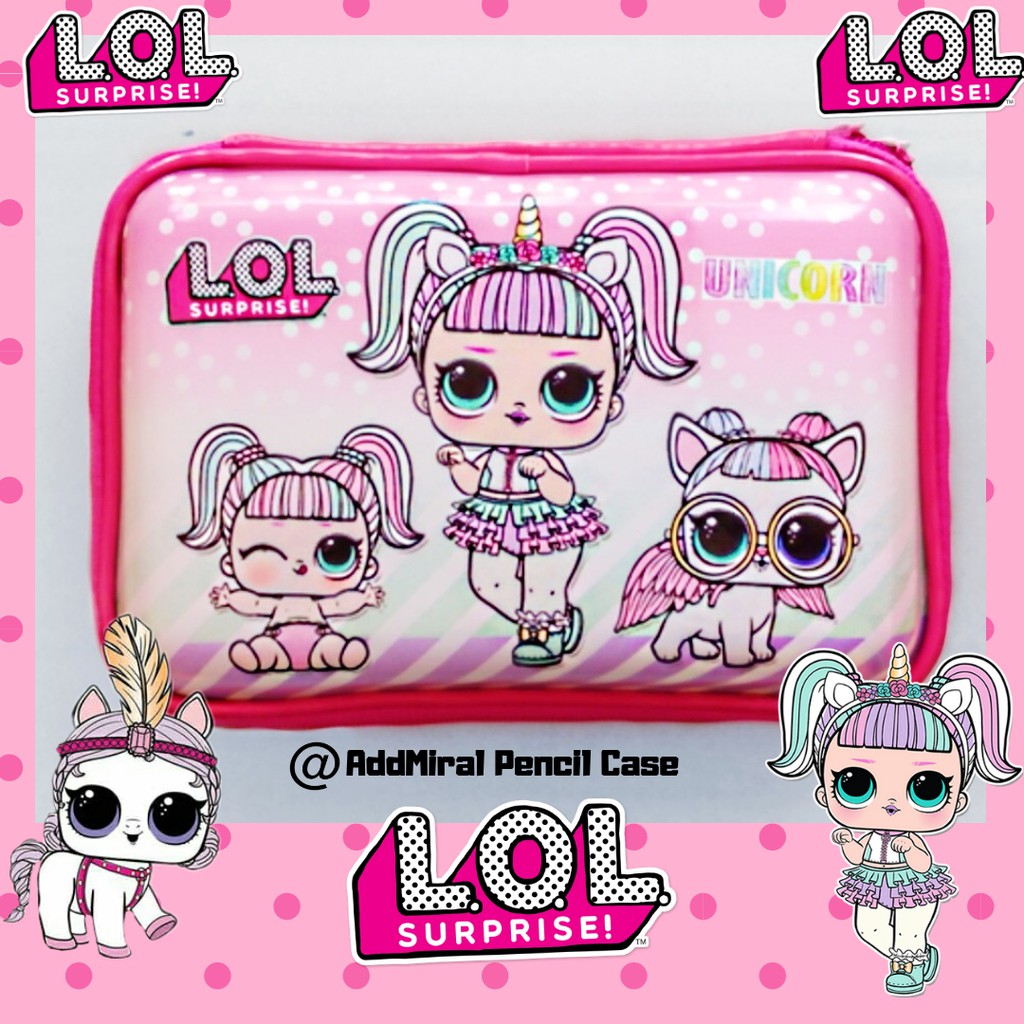 

Tempat pencil Pencil case kotak pensil model smiggle LOL UNICORN