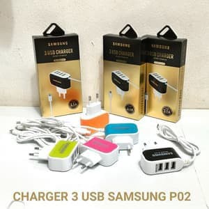 TC Charger Casan ADVAN ORI Original 100% 3USB 3A / 3.1A P-02   Grosir