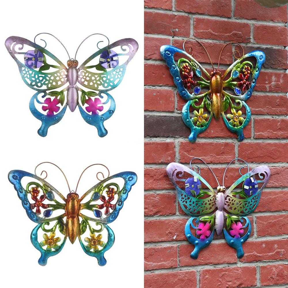 Solighter Metal Butterfly Home 3D Seni Dinding Halaman