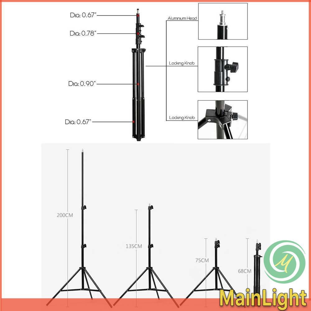 Grab Medan Payung TaffSTUDIO Soft Umbrella 84cm+Bohlam 45W Fotografi Studio -P90L Hitam