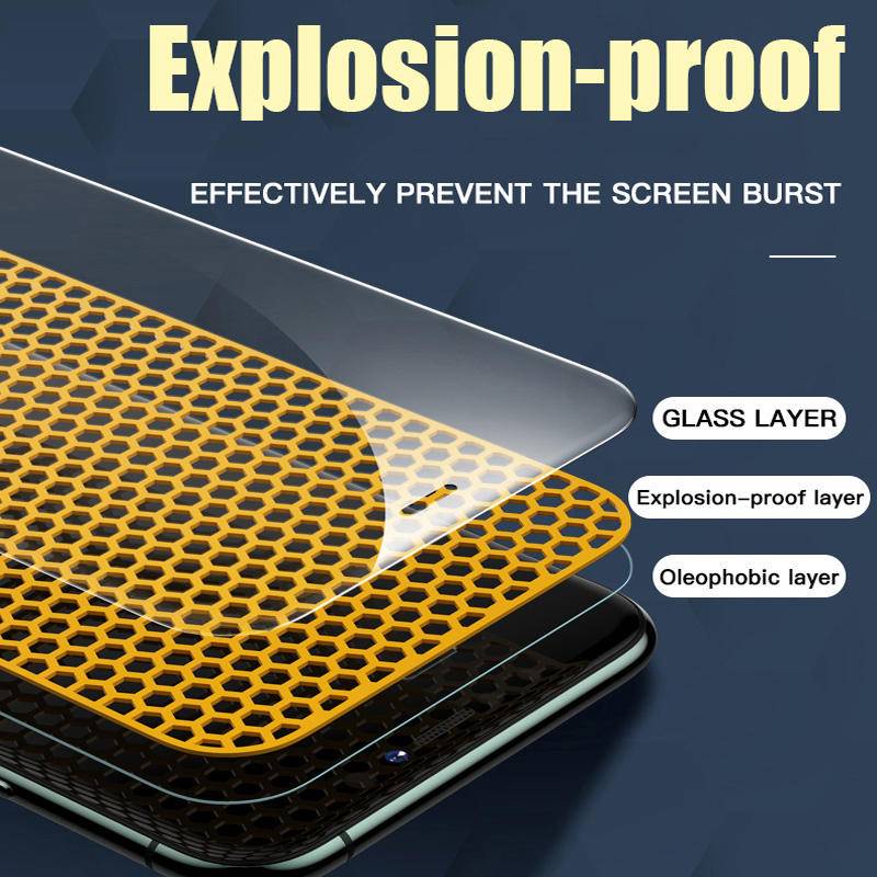 Pelindung Layar Tempered Glass Untuk iPhone 13 12 11 Pro MAX Mini X XS MAX XR SE 2022 2020 6 6s 7 8 Plus