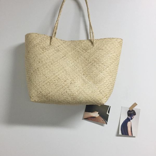 Tas Rotan Jumbo Polos, Tas Belanja Rotan Besar, Rattan Beach Bag