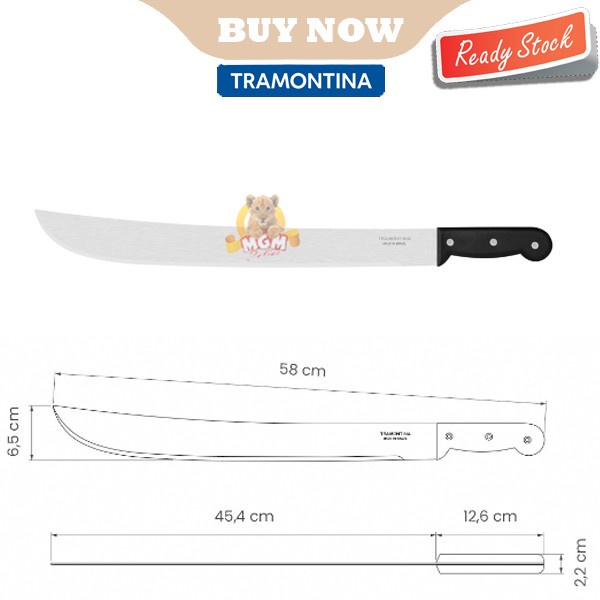 Made in Brazil HITAM Tramontina parang 46cm Bush Machete 18in Curve