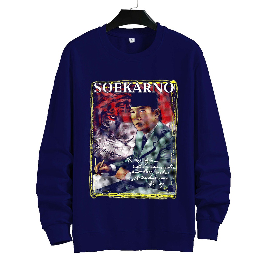 SWEATER UNISEX SOEKARNO 1 PRIA DAN WANITA  SWEATER JUMBO