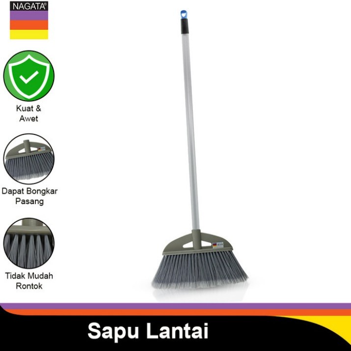 Sapu Nagata 306 / 307 - Sapu Plastik Anti Rontok- Sapu Plastik Awet - Sapu Rumah