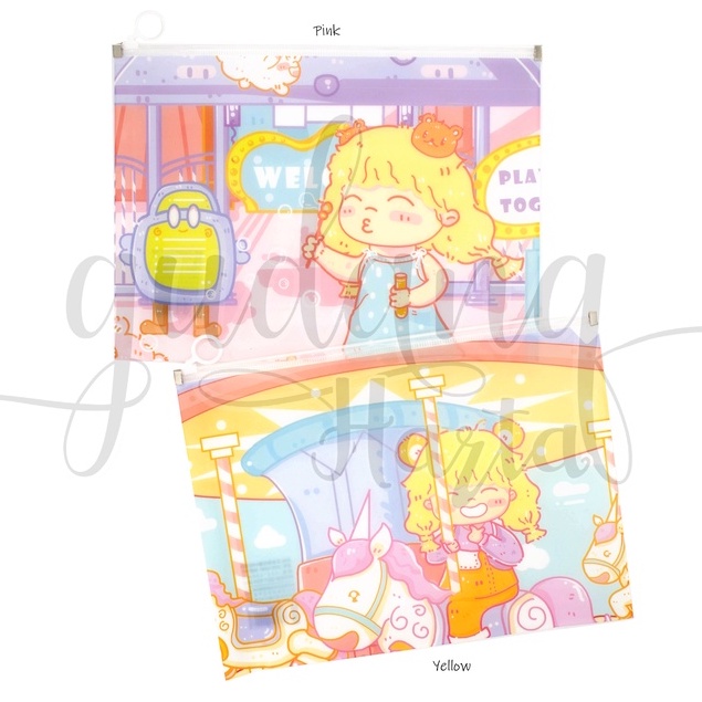 Pouch Blonde Girl Dompet Tempat Penyimpanan Serbaguna Unik 401015