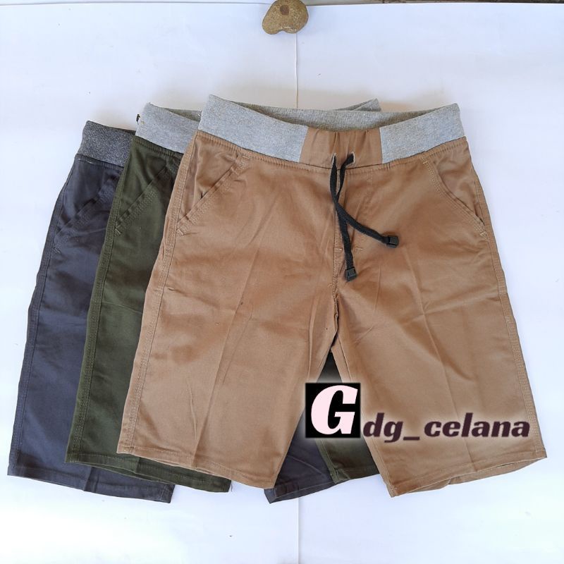 CELANA PENDEK ANAK LAKI LAKI KAIN TWILL STRETCH 1-10 TAHUN