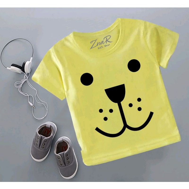 Baju bayi atasan kaos bayi usia 3-9 bulan-23 Kuning Anjing