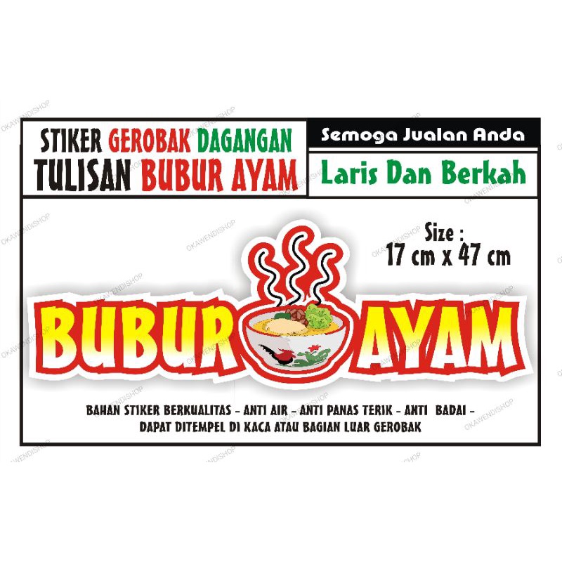 

Stiker Gerobak/Etalase/Stiker Kaca/Stiker Cutting Sticker/Stiker Tulisan Nama Toko/Stiker Produk