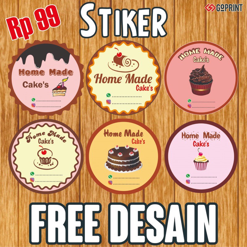 

Cetak Print Sticker Kue Bakery / Label Kemasan / Stiker Chromo Bontax Bontac Online Murah Cepat