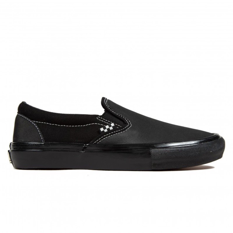 VANS SKATE CLASSIC SLIP ON BLACKOUT || RESMI PT NAVYA