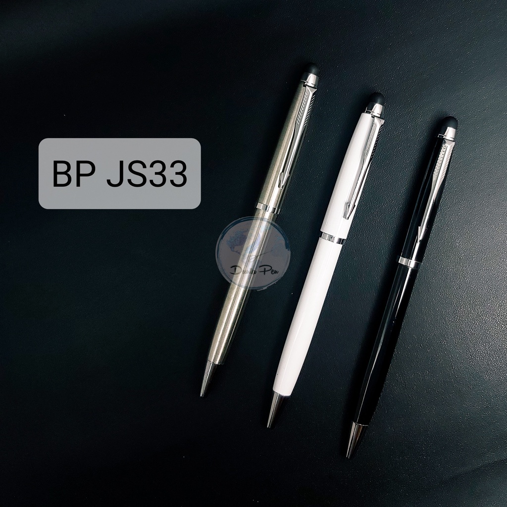 

Pen Metal Eksklusif BP JS33 Stylus, Bolpen Besi Promosi Bisa Custom Grafir Laser