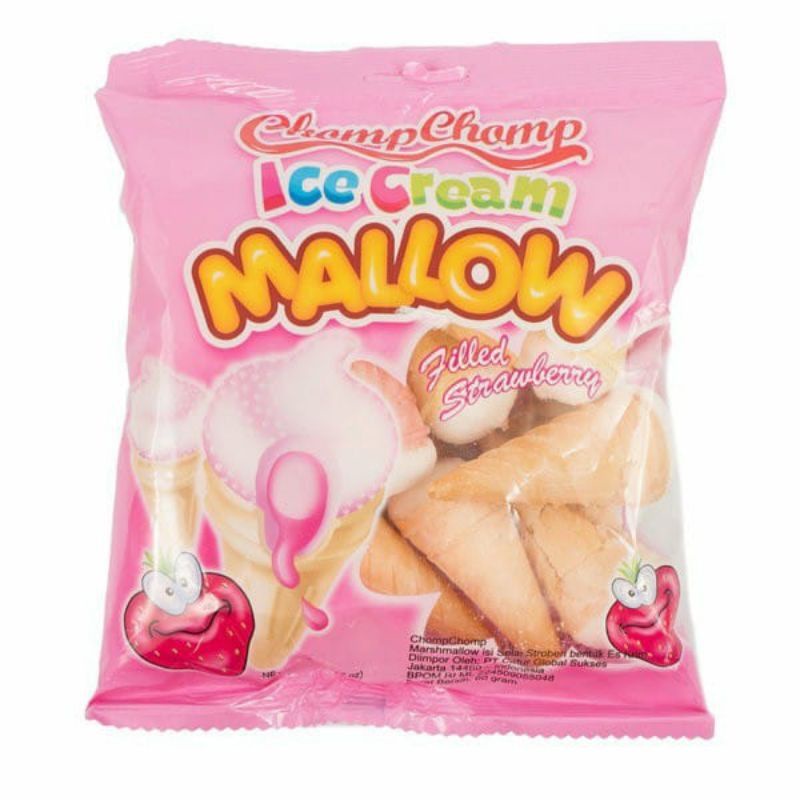 

chompchomp mallow ice cream strawberry 60 gram