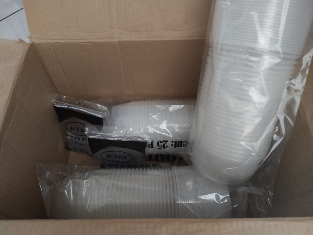 Thinwall 400 Ml Round + Tutup Merek Fim Harga 1 Roll Isi 25 Pcs