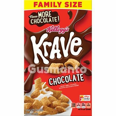 

Spesial - Sereal Kellogg'S Krave Breakfast Chocolate Cereals 490Gr Import Usa
