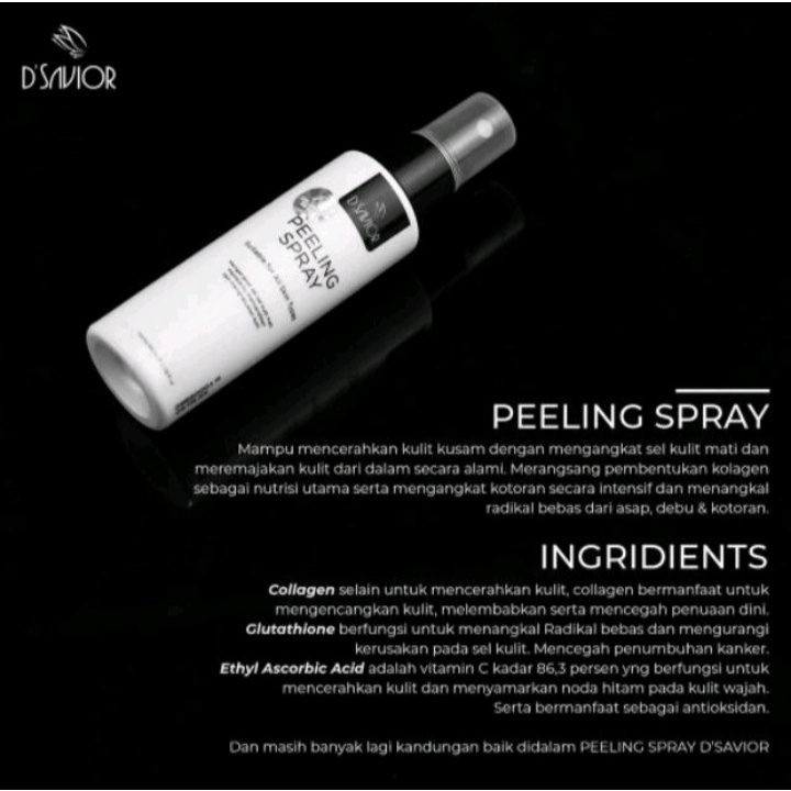 Dsavior Peeling Spray Penghilang Daki Menahun Penghilang Bekas Luka Pengangkat Sel Kulit Mati