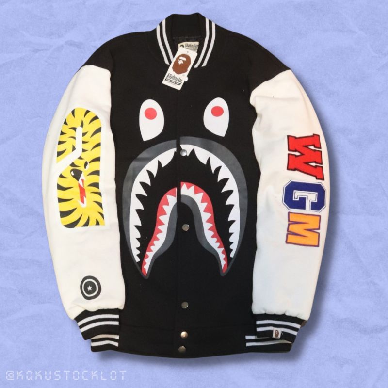 VARSITY BAPE SHARK | JAKET VARSITY BAPE FULLTAG