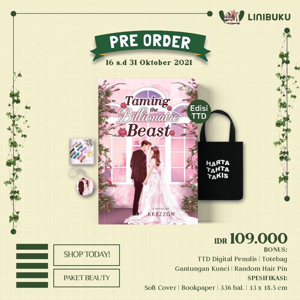 Ready Novel Taming The Billionaire Beast Penulis: Kkezzgw