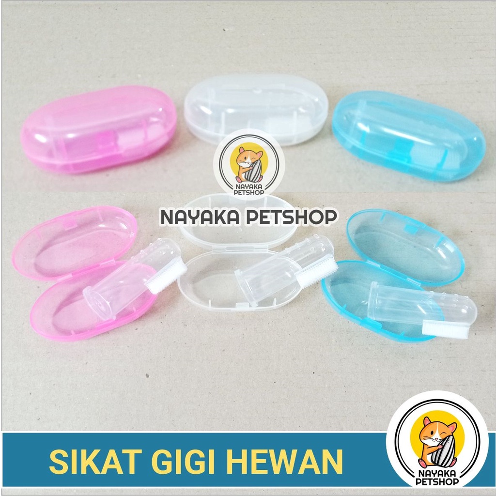 Sikat Gigi Anjing Sikat Jari Silikon Pembersih Lidah Kucing Hewan Pet Tooth Brush