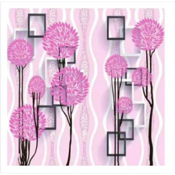 Wallpaper Dinding Dandelion New Pink 10M