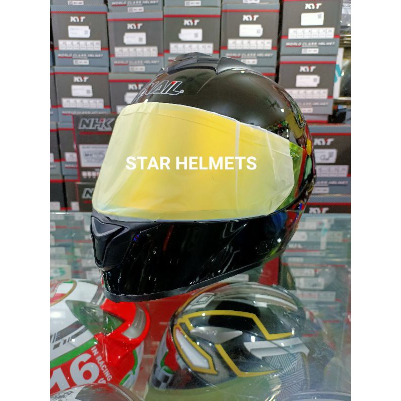 Helm SNAIL FFS2 DD Ring Solid Black Gloss Iridium Flat Visor + Spoiler 3D