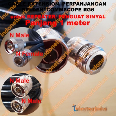 Kabel Ekstensien UBIQUITY BULLET &amp; REPEATER Coaxial ANTENA GRID SEKTORAL YAGI OMNI 1M