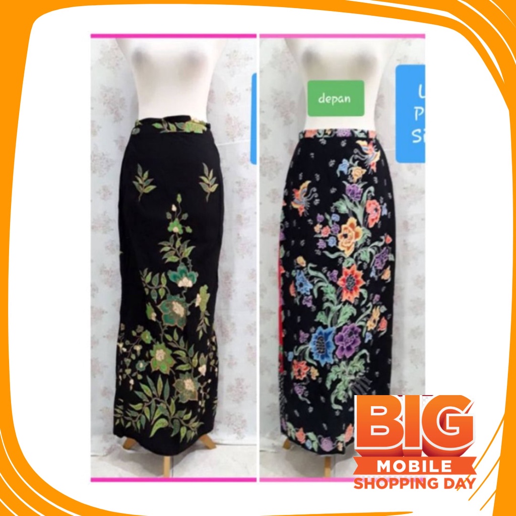 Plisket Jins Dnim MEkar biru merah hitam kuning hijau putih abu /  ROK PANJANG Perempuan Wanita ~ Vo