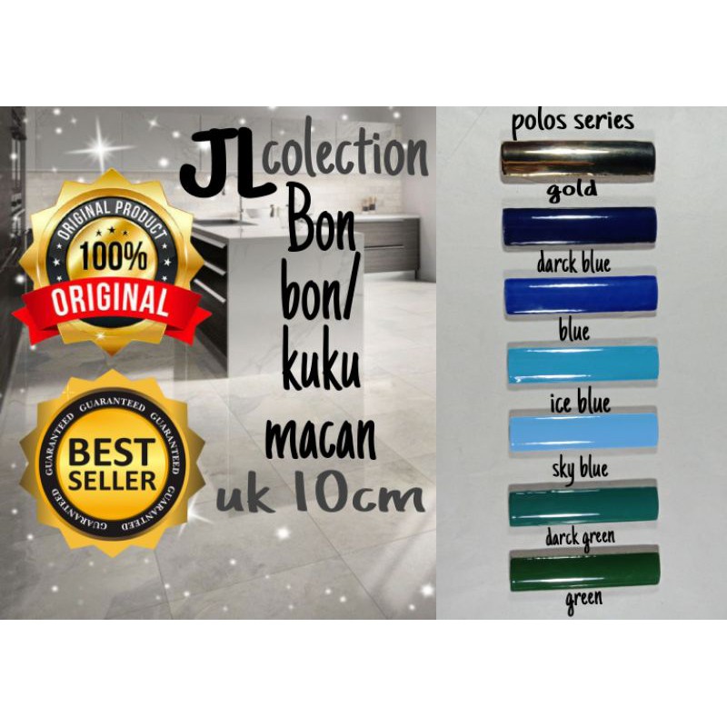 Bon bon / kuku macan keramik uk 10cm motif POLOS