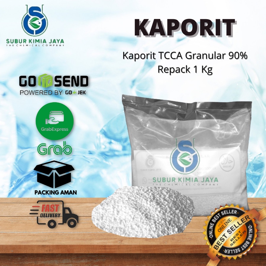 

Kaporit Granular 90 % / TCCA Granular 90% 500 gram penjernih kolam berenang Premium