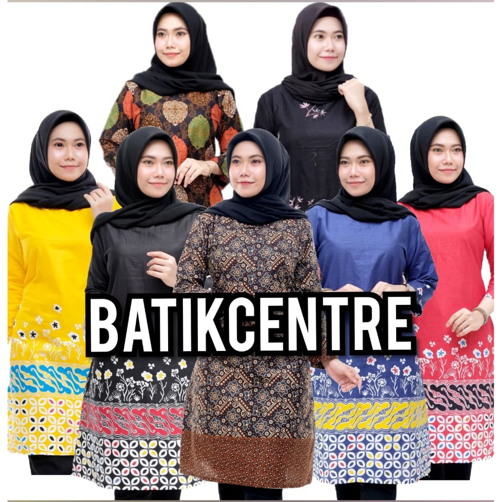 BAJU TUNIK BATIK UNTUK SERAGAM GURU WANITA